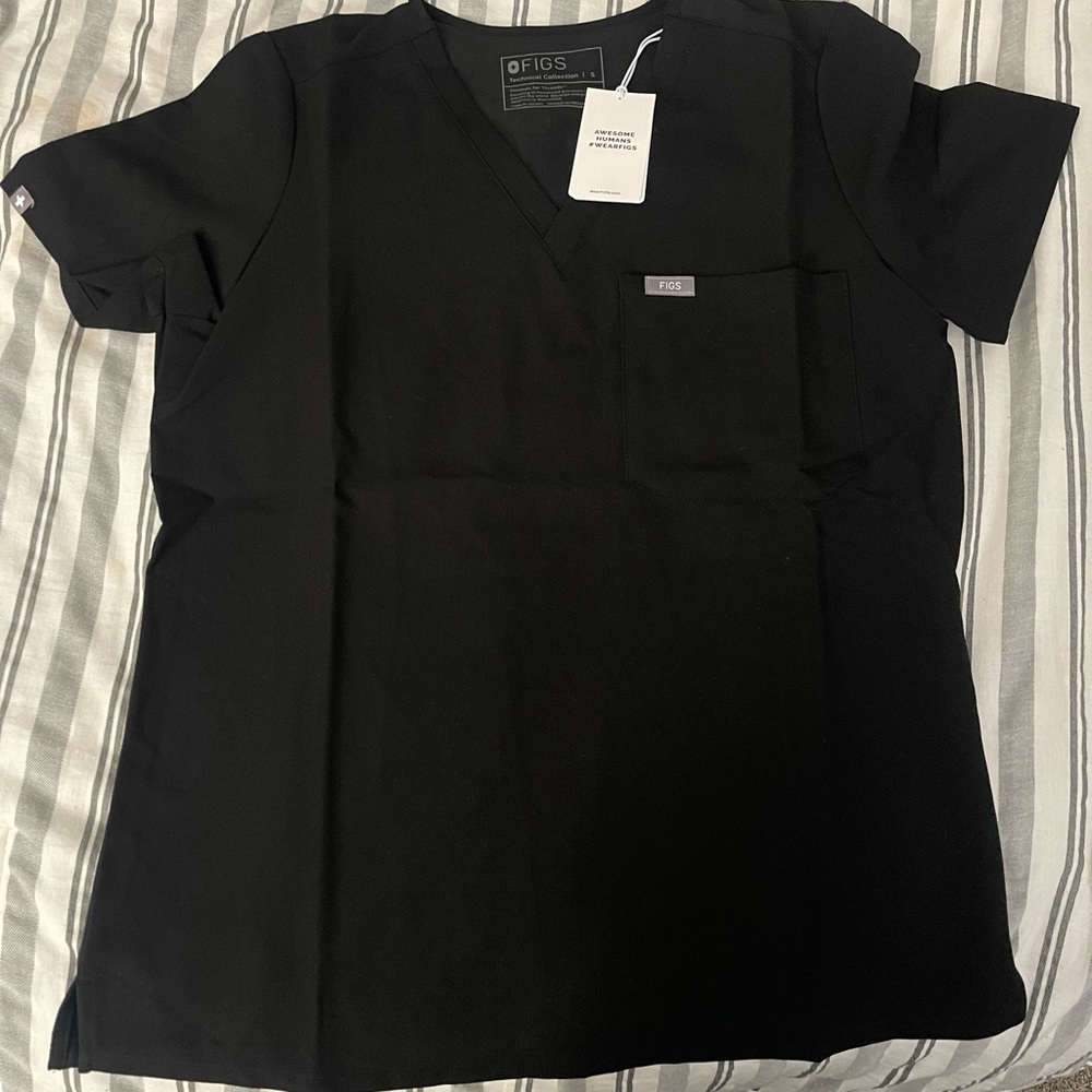 Figs Catarina Black Size Small Scrub Top